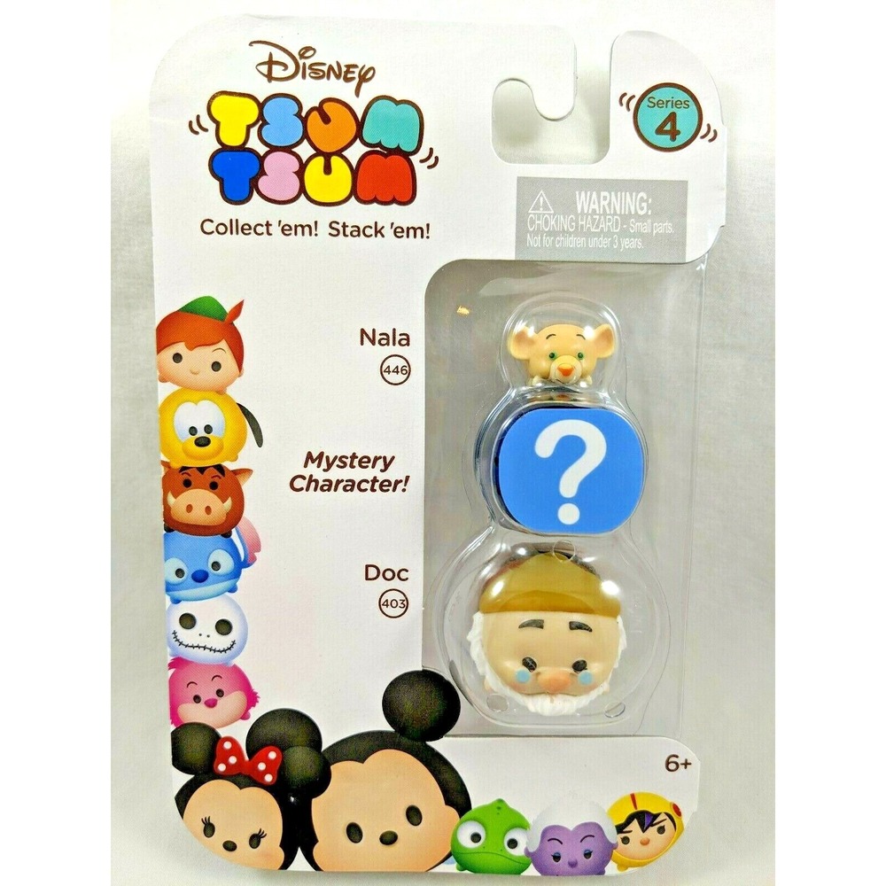 Disney Tsum Tsum Series 4 3-Pack Nala Doc Mystery‎ Character Vinyl Figures New